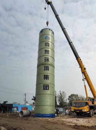 一体化污水提升泵站安装现场 一体化污水提升泵站安装现场